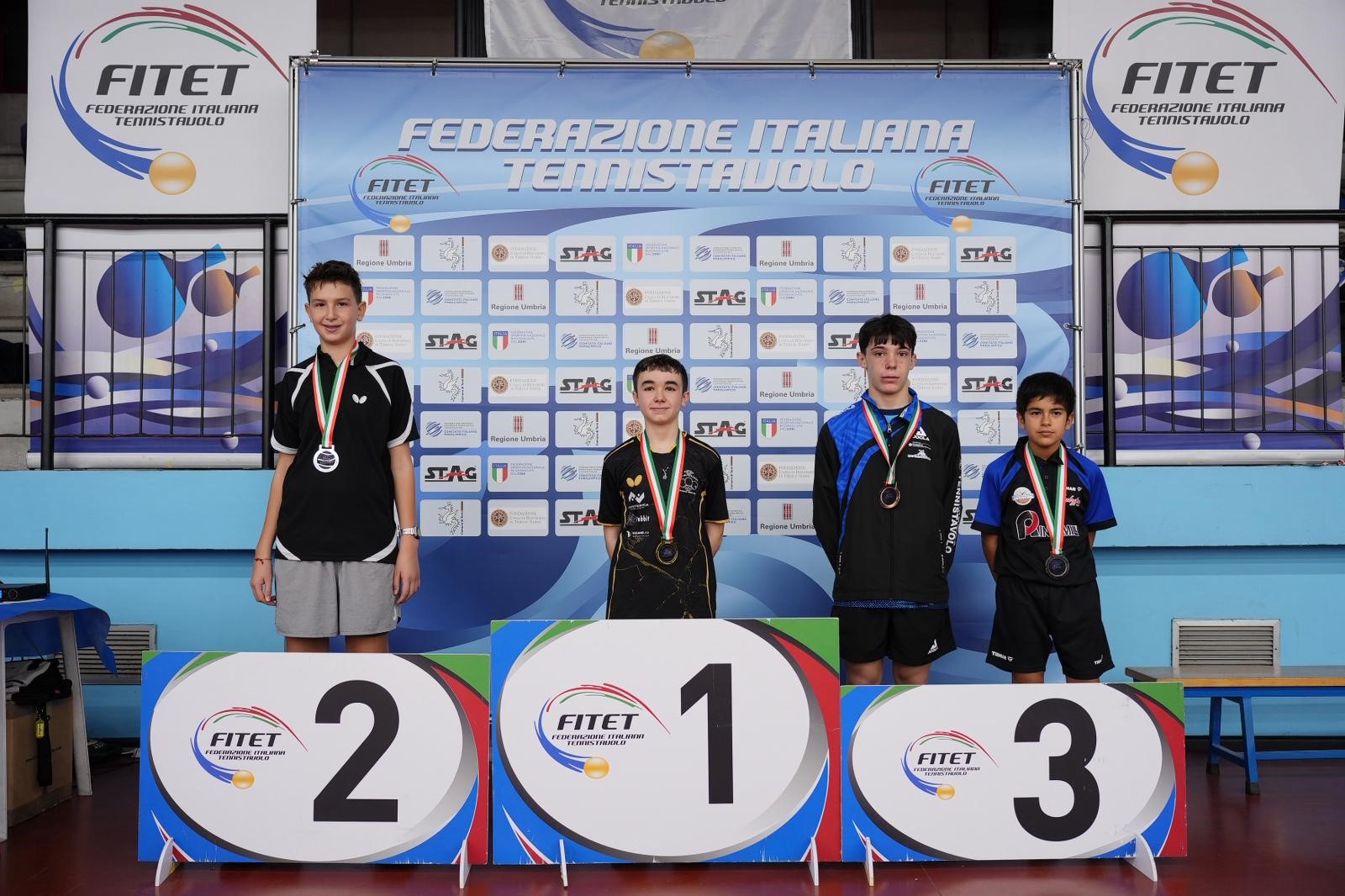 Torneo_Nazionale_Giovanile_5-8_dicembre_2025_a_Terni_podio_del_singolare_Under_13_maschile