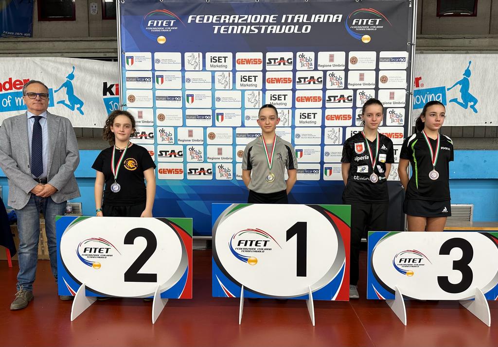 Torneo Nazionale Giovanile 5 8 gennaio 2023 podio singolare femminile Under 13