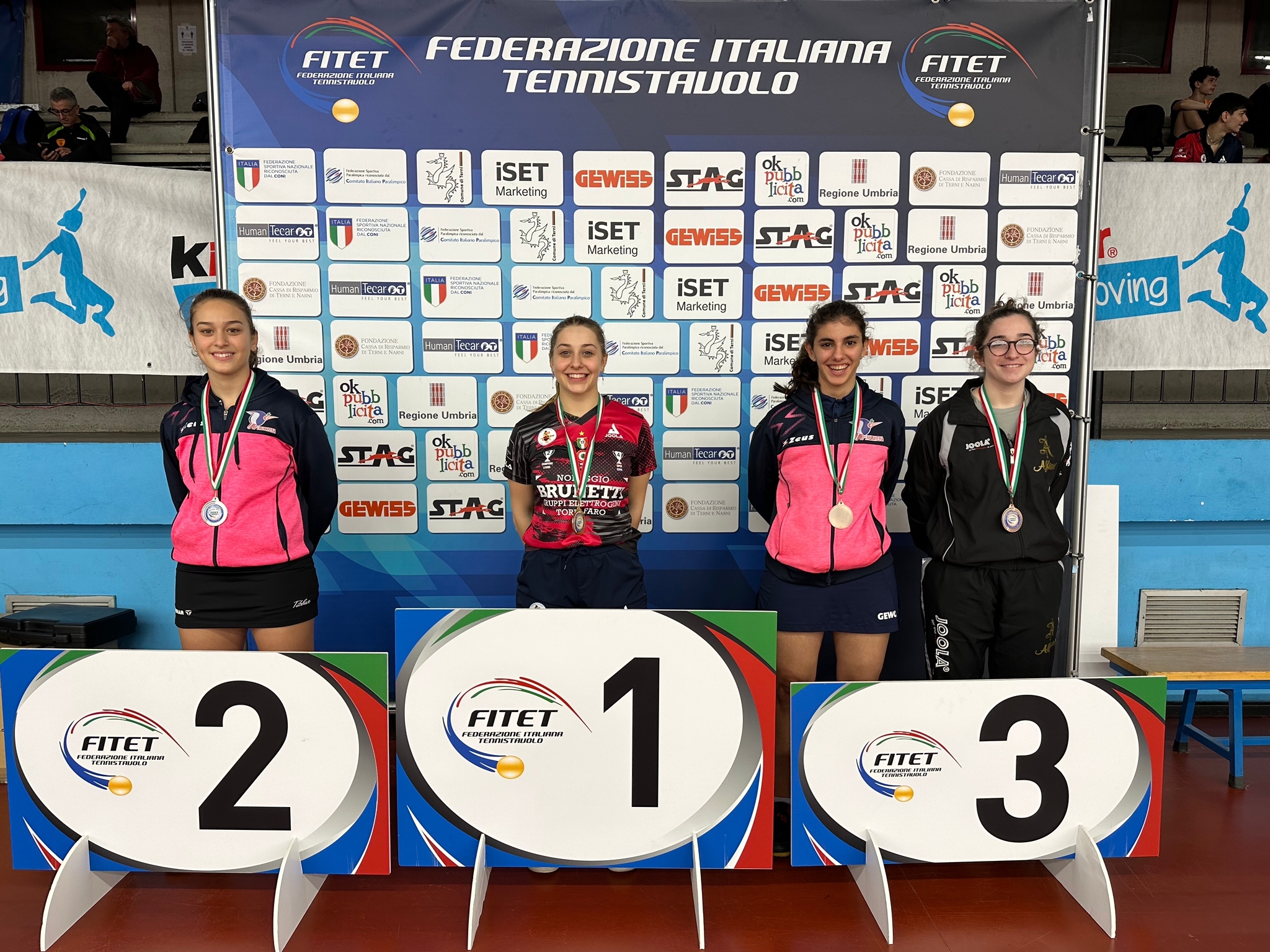 Torneo Nazionale Giovanile 5 8 gennaio 2023 podio singolare femminile Under 19