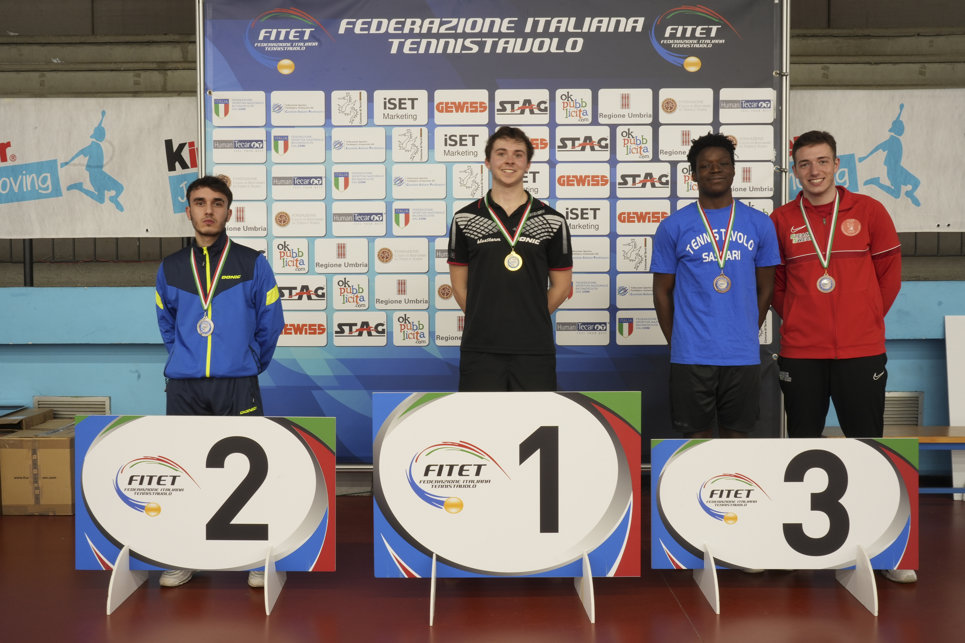 Torneo Nazionale Giovanile 5 8 gennaio 2023 podio singolare maschile Under 21
