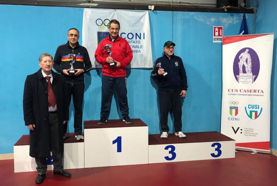 Torneo Nazionale Master 25 febbraio 2023 a San Nicola La Strada podio Over 60