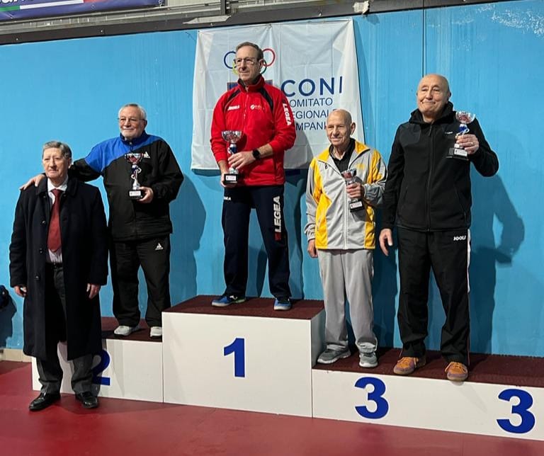 Torneo Nazionale Master 25 febbraio 2023 a San Nicola La Strada podio Over 70