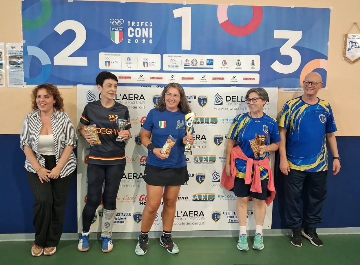 Torneo Nazionale Master Casamassima 4 ottobre 2026 podio del singolare femminile Over 40