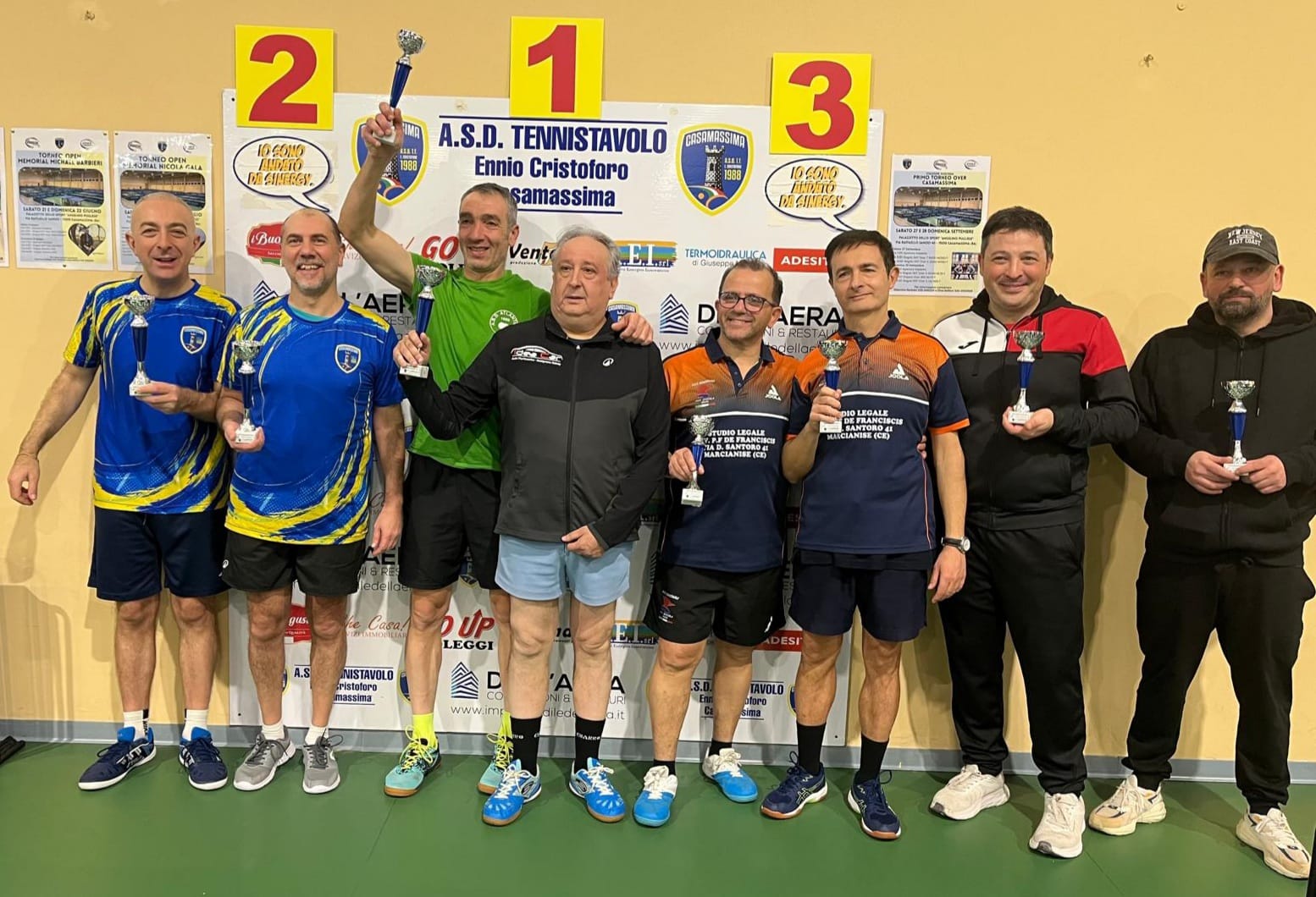 Torneo Nazionale Master di Casamassima 24 25 gennaio 2026 podio del doppio maschile Over 40