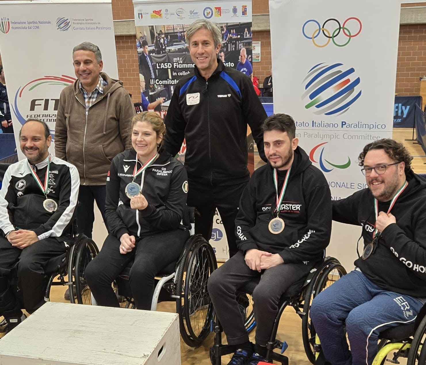 Torneo Nazionale Paralimpico di Catania 2025 2026 podio del singolare maschile di classe 2