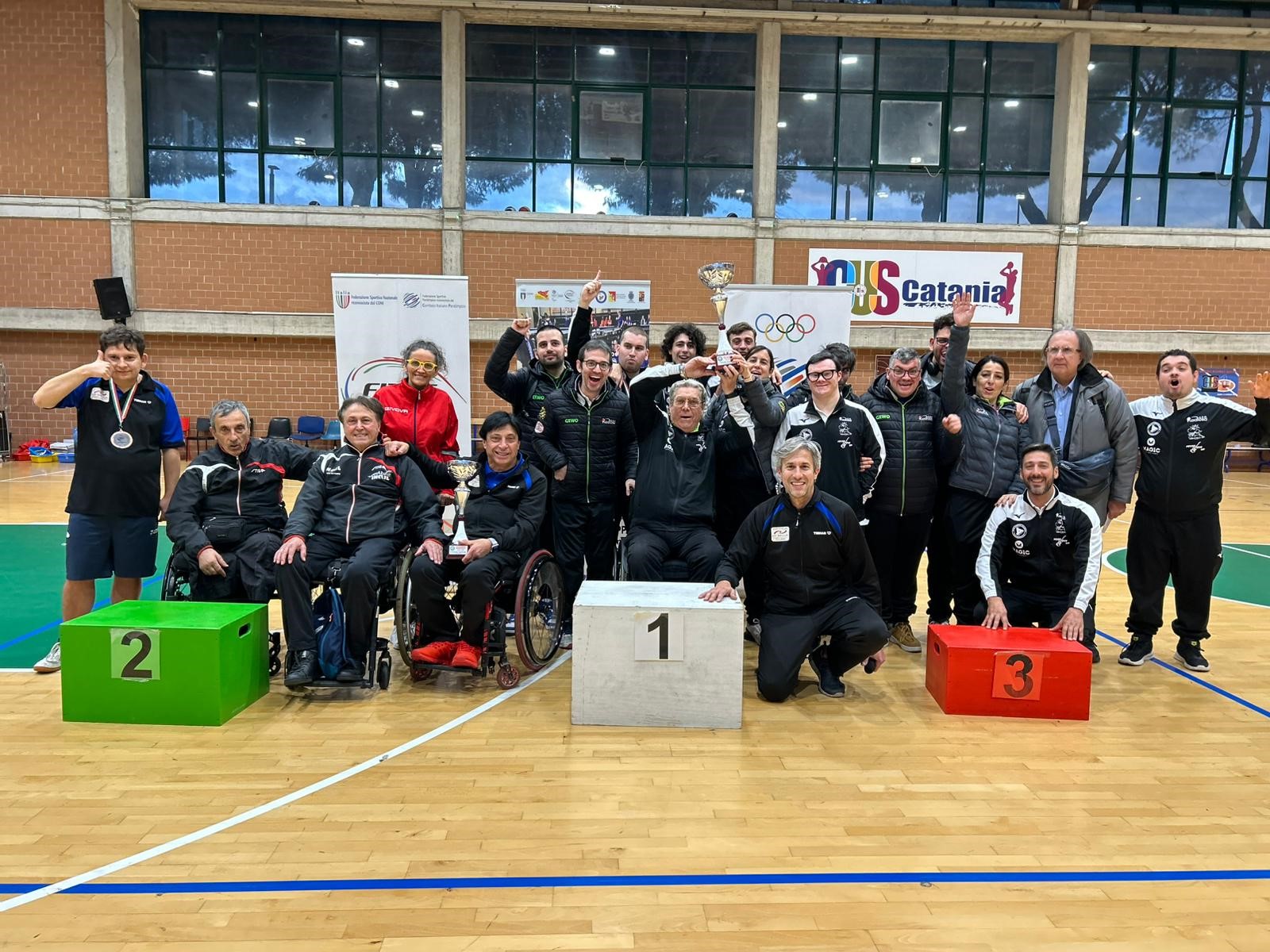 Torneo Nazionale Paralimpico di Catania 2025 2026 podio della classifica per società