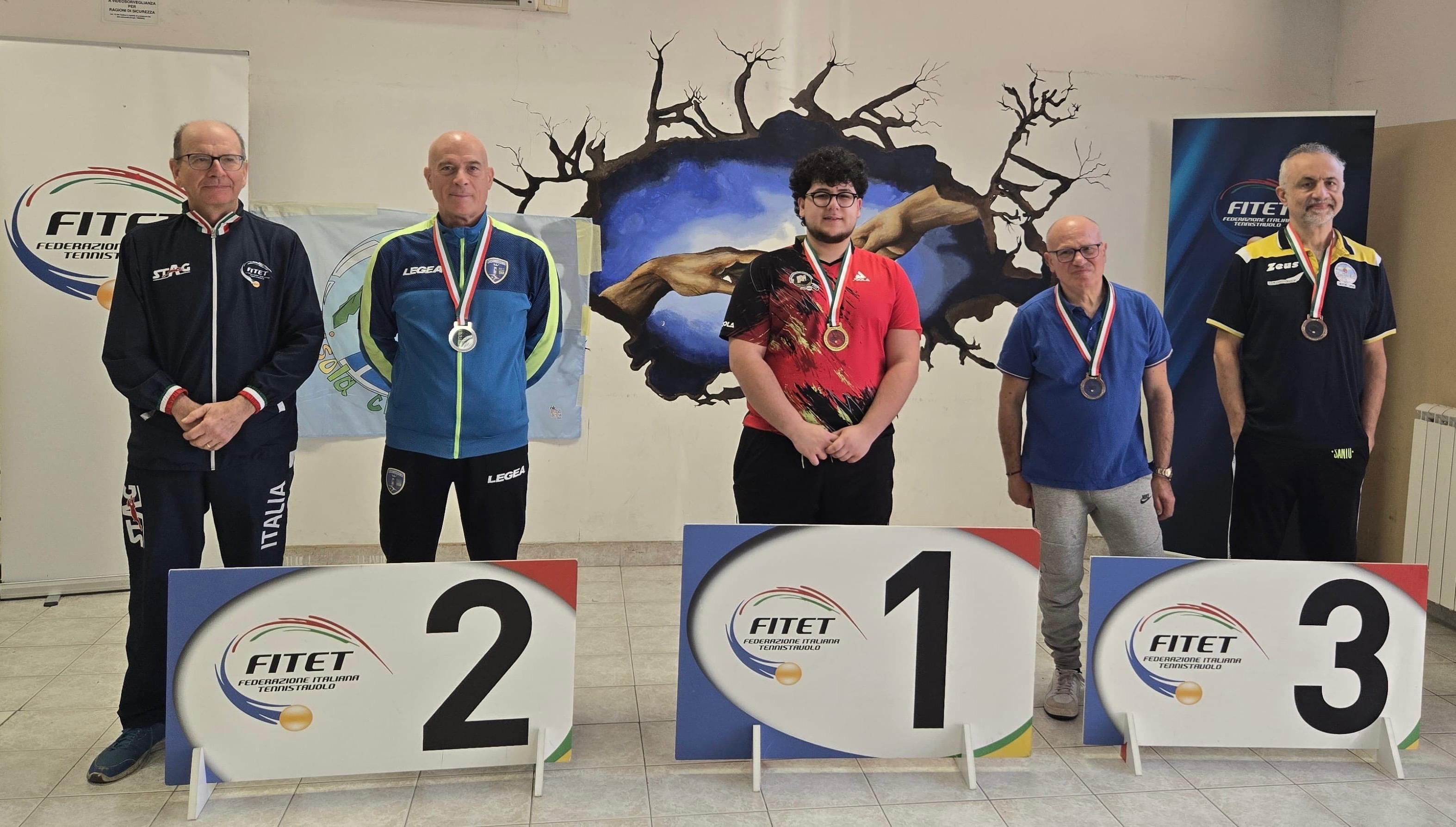 Torneo Nazionale Paralimpico di Roma 24 25 gennaio 2026 podio del singolare assoluto di classe 9