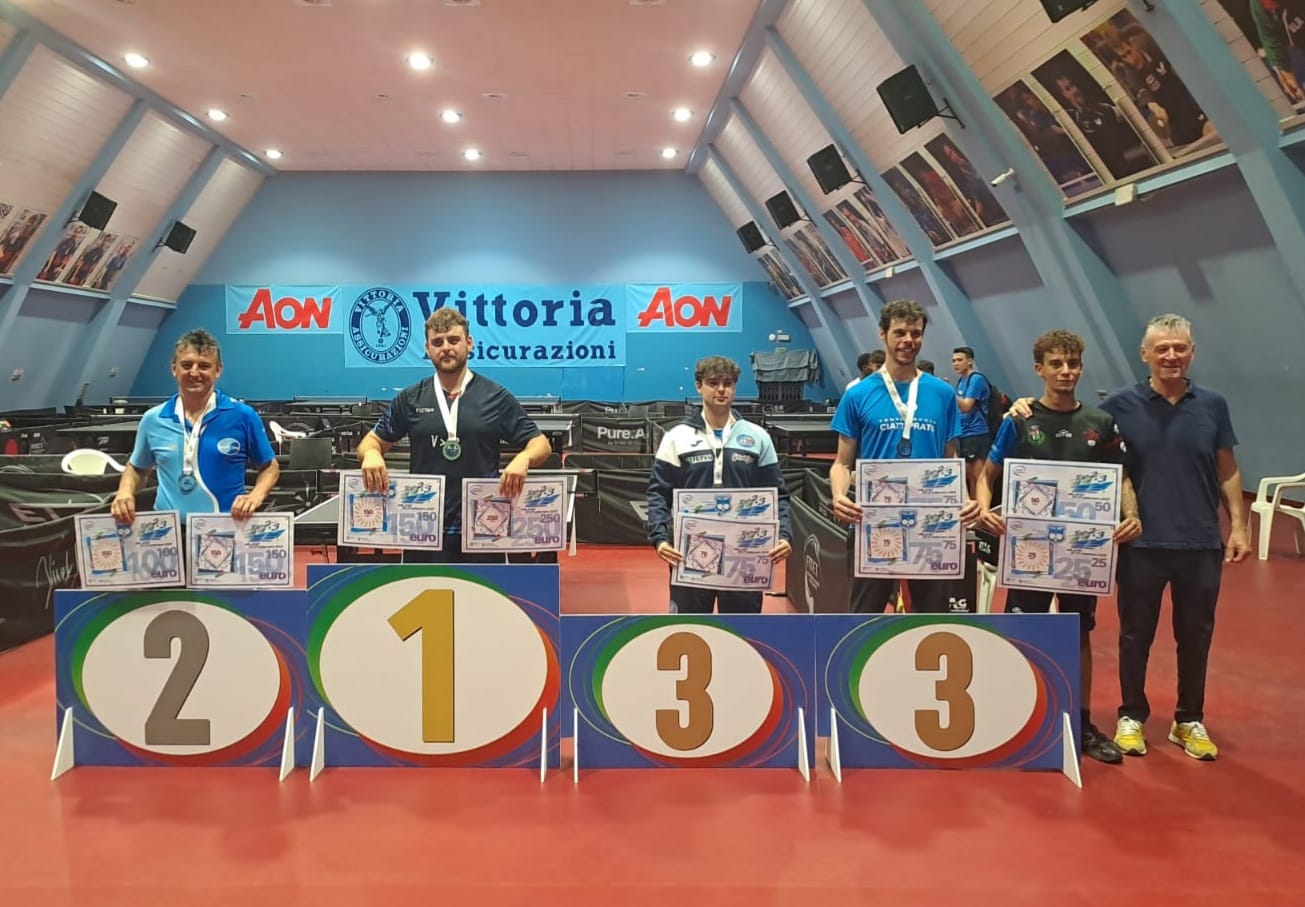 Torneo Nazionale di MIlano 20 21 settembre 2025 podio del singolare Top 3