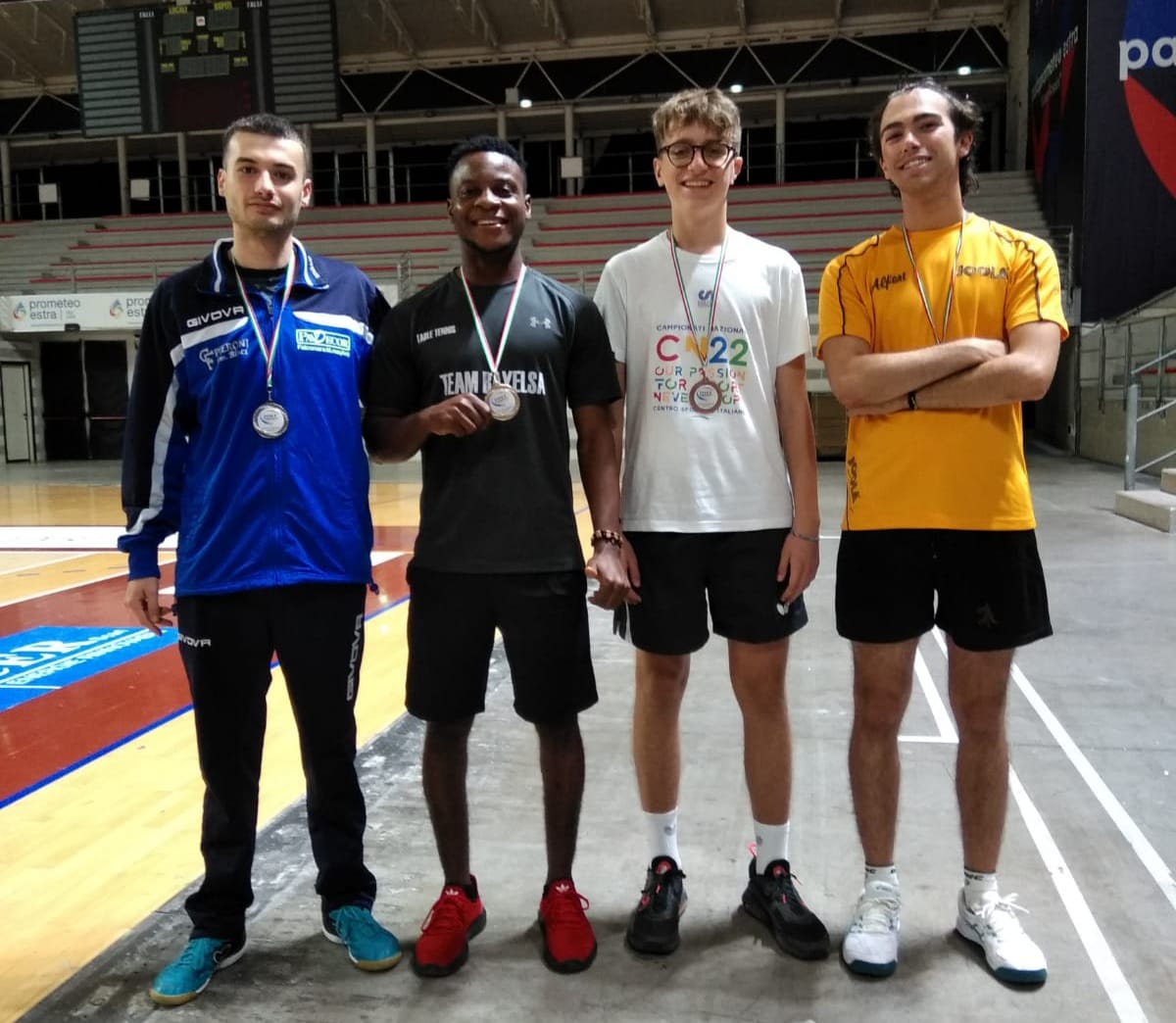Torneo Open di Ancona 24 settembre 2023 podio del singolare Over 10000 maschile e femminile