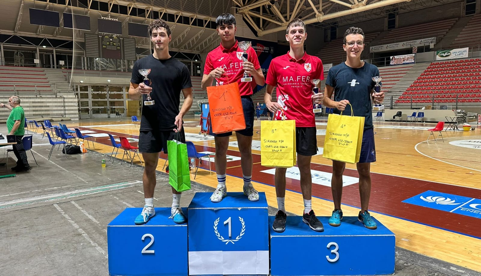 Torneo Open di Ancora 21 22 settembre 2024 podio del singolare Over 452 maschile 3ª 4ª femminile