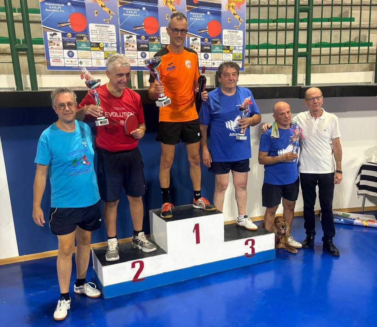 Torneo Open di Barcellona Pozzo di Gotto 21 22 settembre 2024 podio del singolare di 5ª categoria