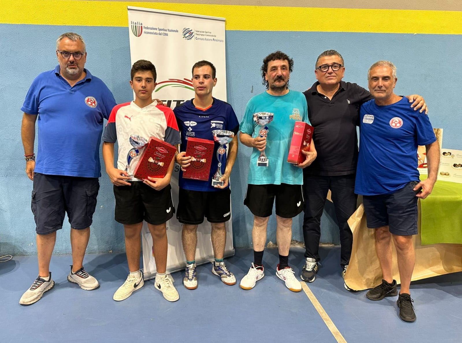 Torneo Open di Belpasso 7 8 settembre 2024 podio del singolare Over 700 maschile 50 femminile