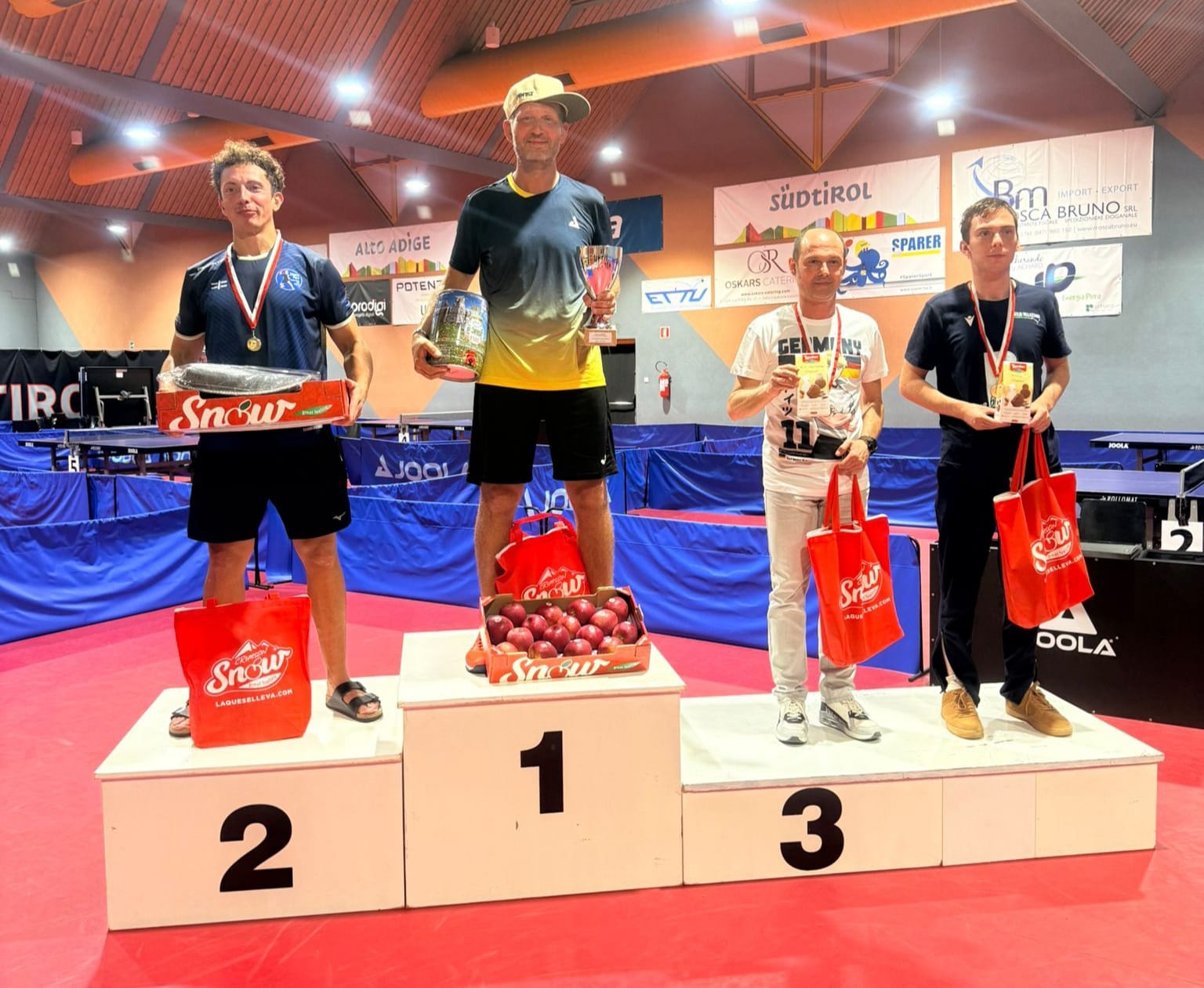 Torneo Open di Bolzano 29 30 agosto 2026 podio del singolare Open 2