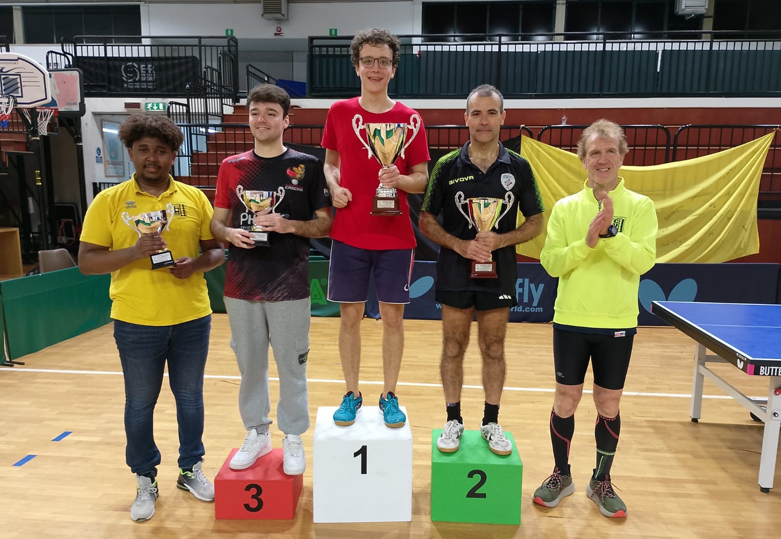 Torneo Open di Camerino 23 marzo 2025 podio del singolare Over 3500 M 3 2 1 F