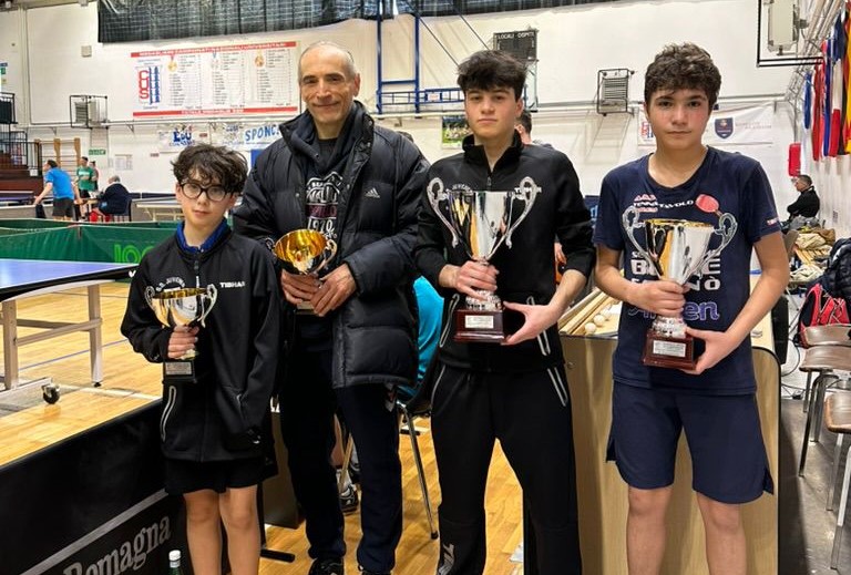 Torneo Open di Camerino 23 marzo 2025 podio del singolare Under 3500 M 4 5 F