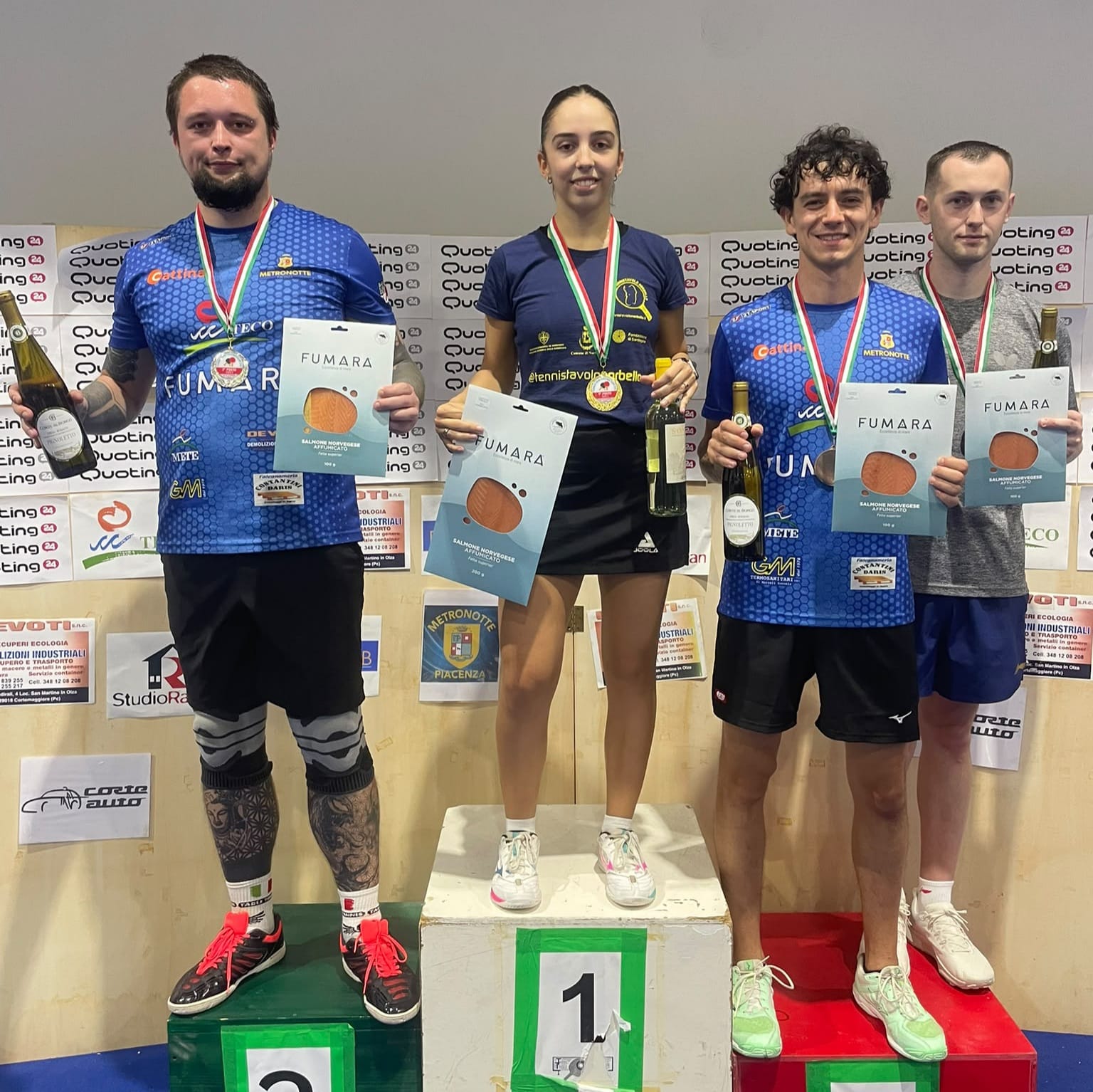 Torneo Open di Cortemaggiore 19 20 settembre 2026 podio del singolare Open 2