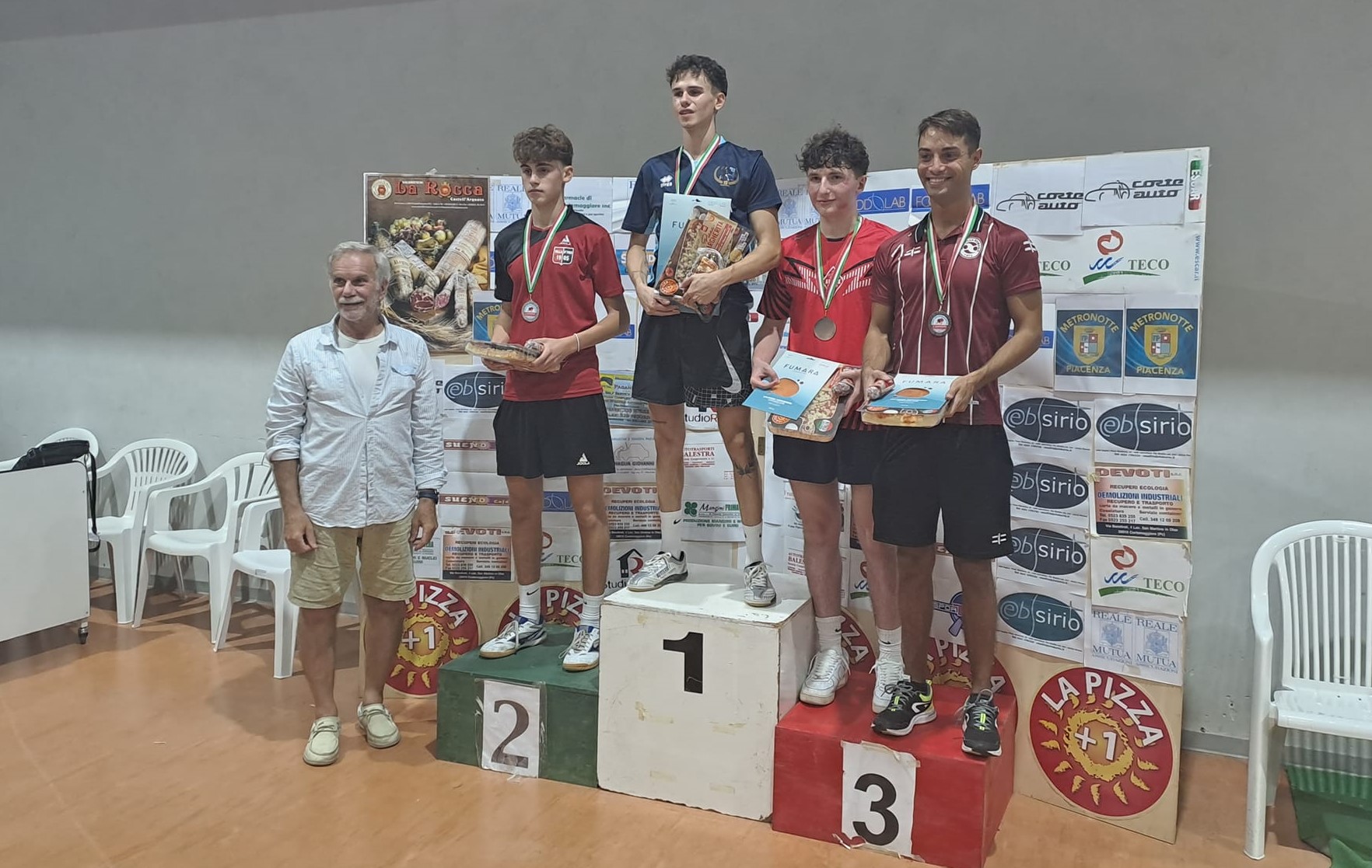 Torneo Open di Cortemaggiore 2023 podio Over 50