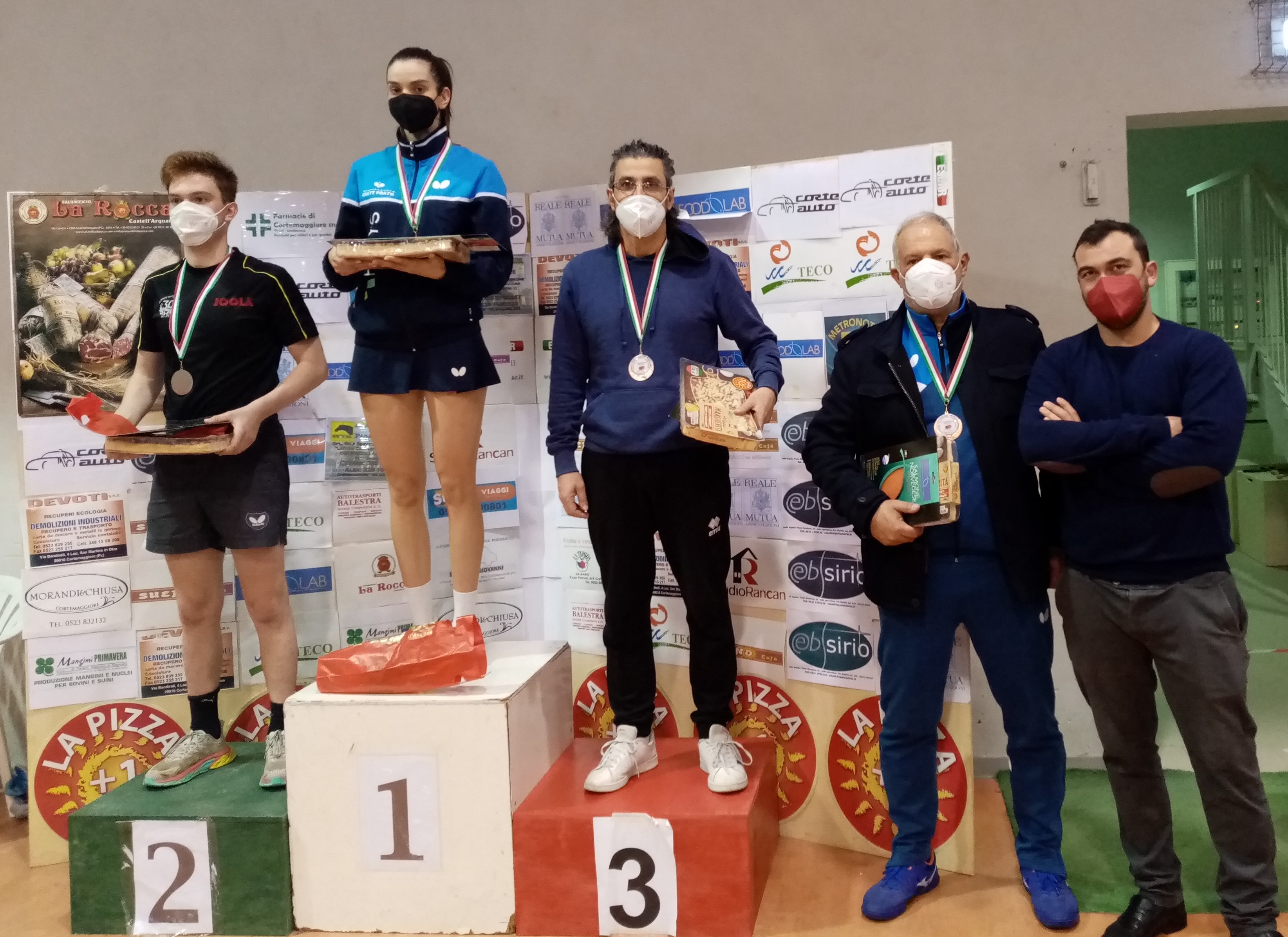 Torneo Open di Cortemaggiore 6 gennaio 2022 podio Over 450