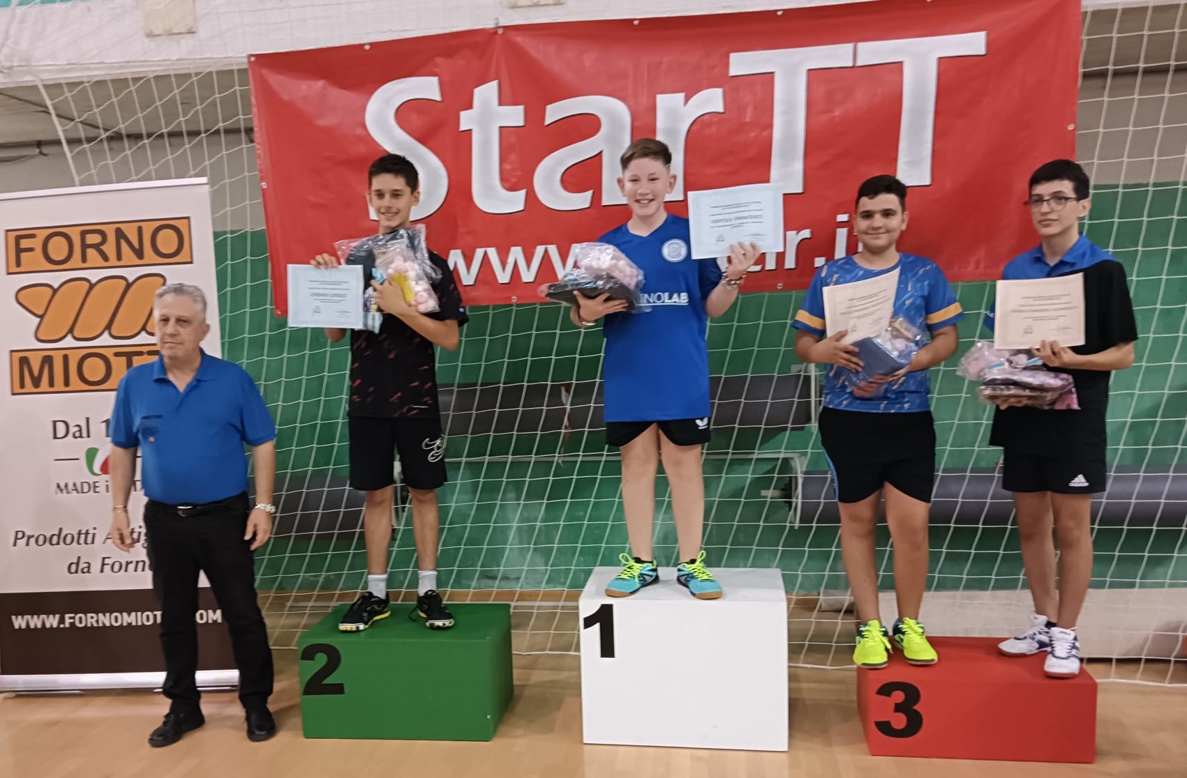 Torneo Open di Este 16 17 settembre 2023 podio del singolare giovanile