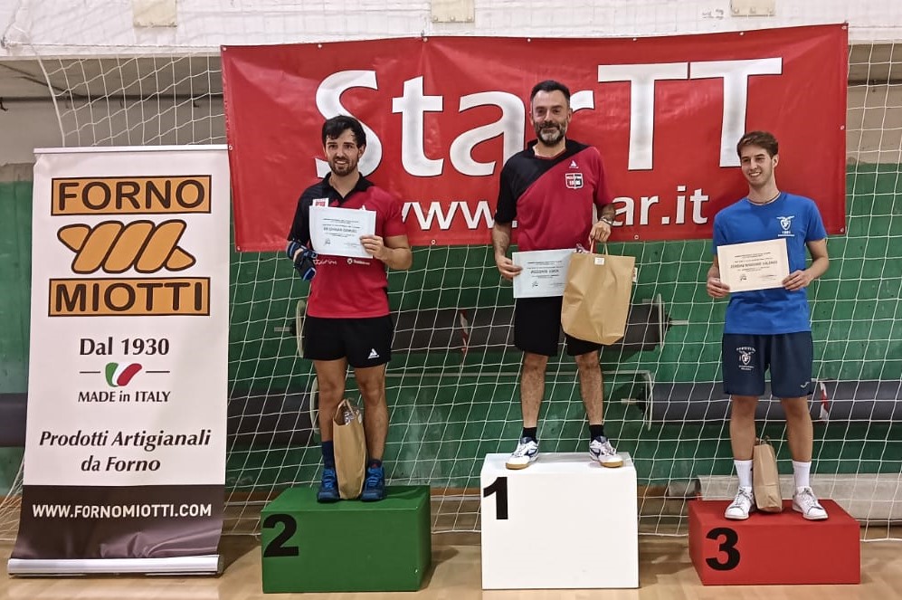 Torneo Open di Este 16 17 settembre 2023 podio del singolare maschile di quarta categoria