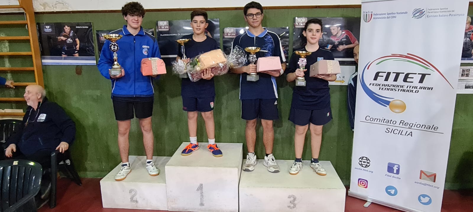 Torneo Open di Messina 11 dicembre 2022 podio di sesta categoria