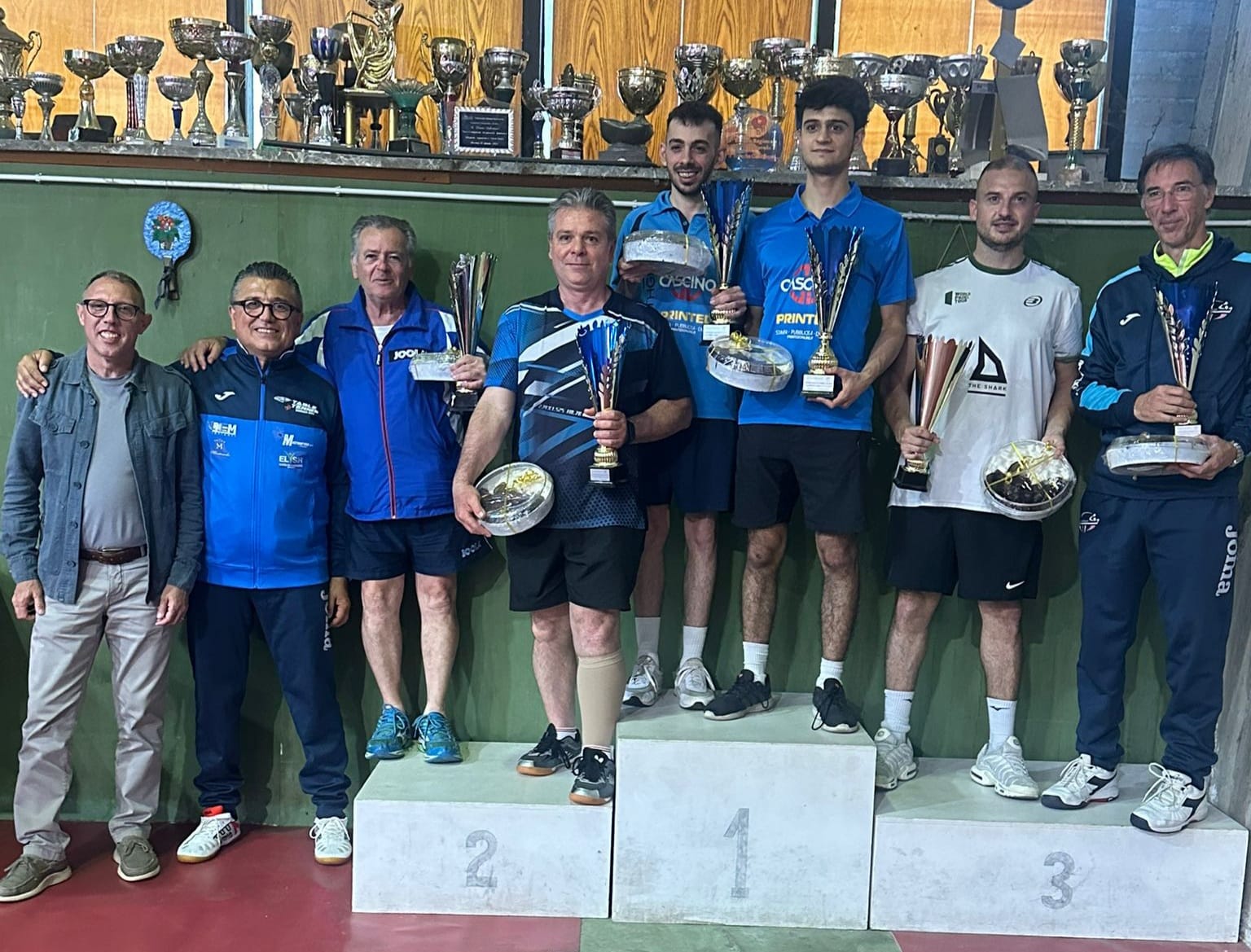 Torneo Open di Messina 4 5 maggio 2024 podio del doppio maschile di quarta quinta e sesta categoria