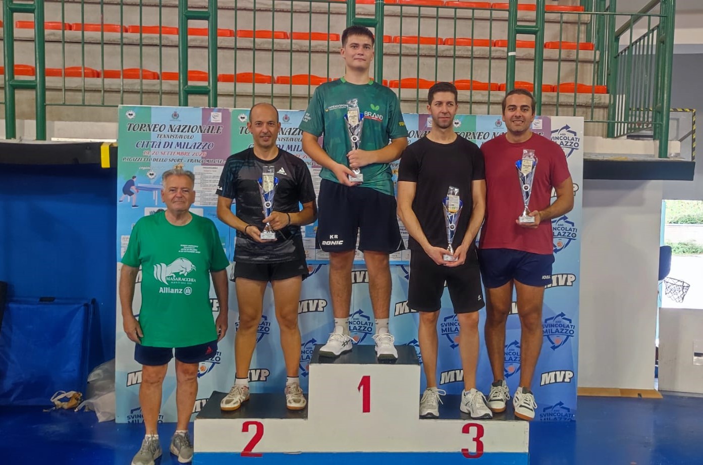 Torneo Open di Milazzo 19 20 settembre 2026 podio del singolare Open 2