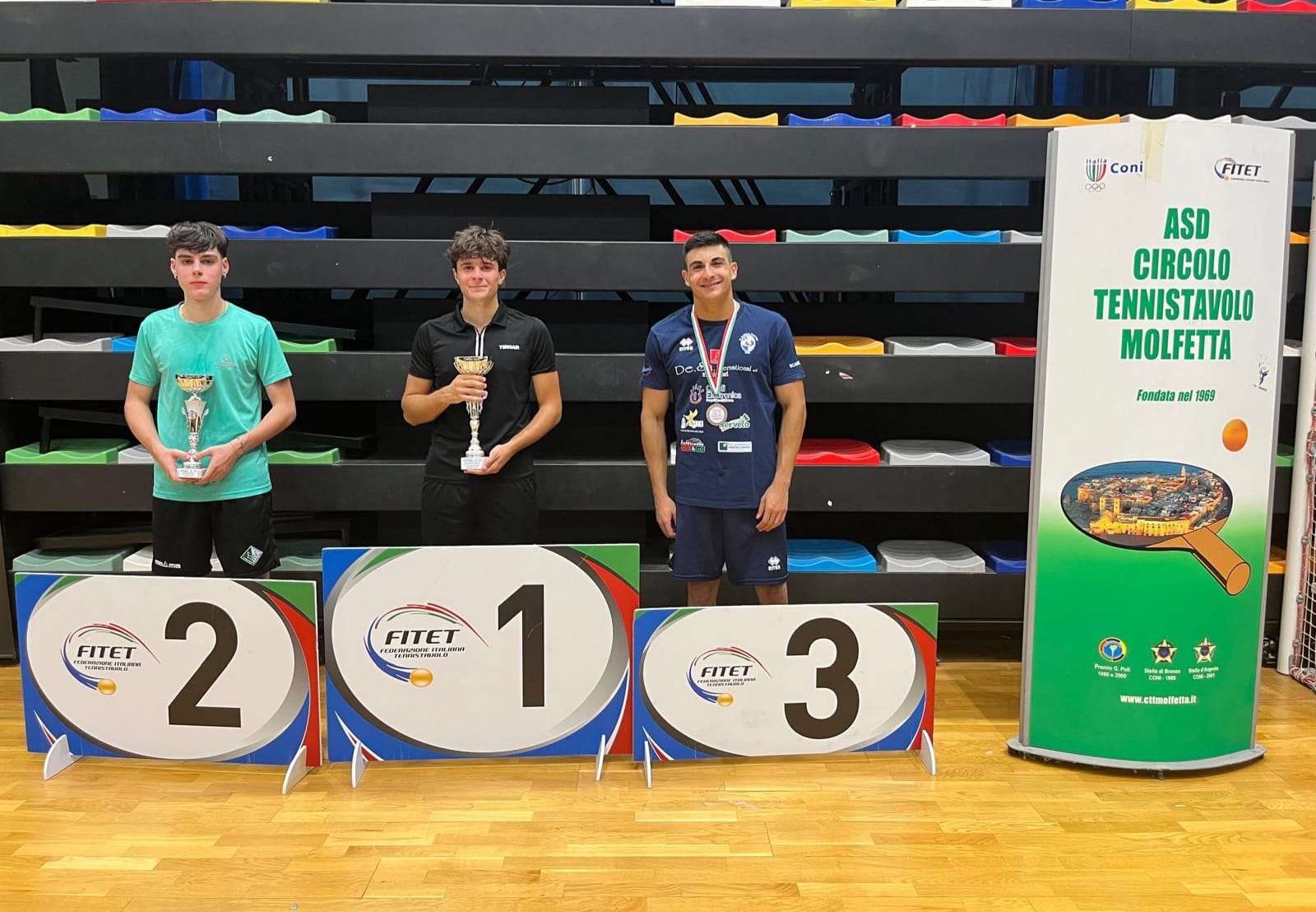 Torneo Open di Molfetta 29 30 agosto 2026 podio del singolare Open 1