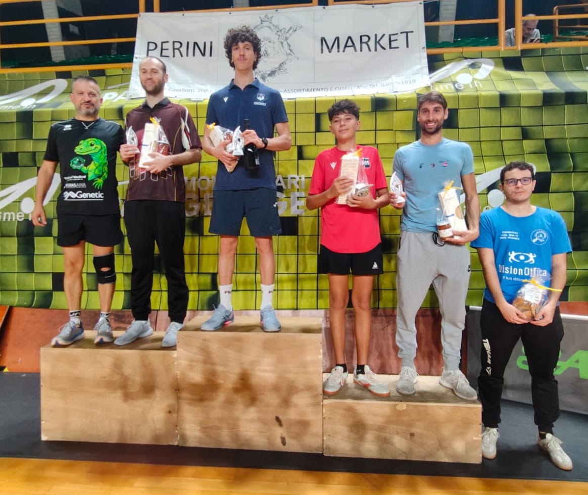 Torneo Open di Montichiari 19 20 settembre 2026 podio del singolare Open 1