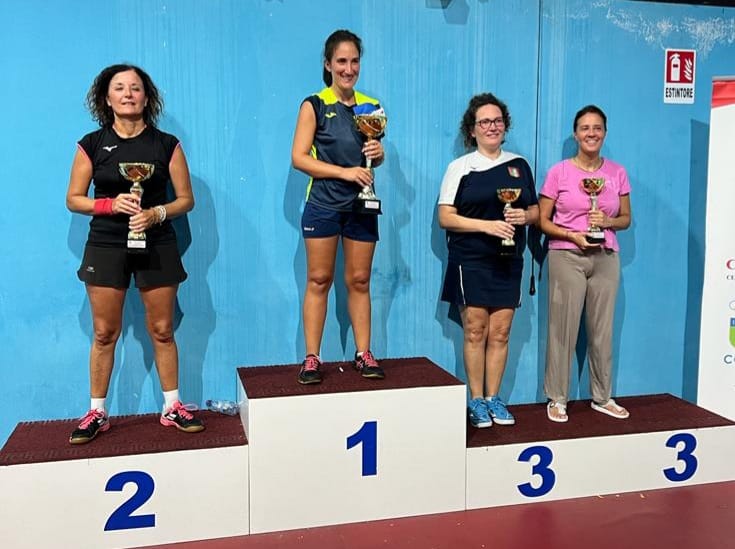 Torneo Open di San Nicola La Strada 16 17 settembre 2023 podio del singolare femminile di quarta categoria