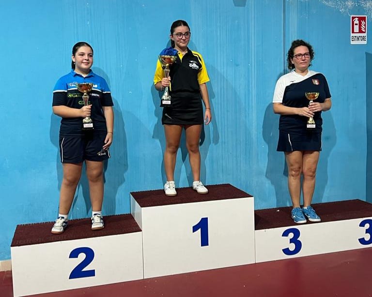 Torneo Open di San Nicola La Strada 16 17 settembre 2023 podio del singolare femminile di quinta categoria