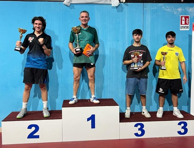 Torneo Open di San Nicola La Strada 16 17 settembre 2023 podio del singolare maschile di quarta categoria