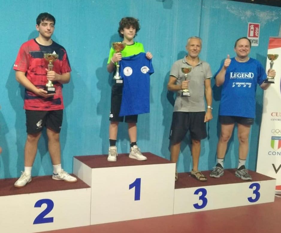Torneo Open di San Nicola La Strada 16 17 settembre 2023 podio del singolare maschile di quinta categoria