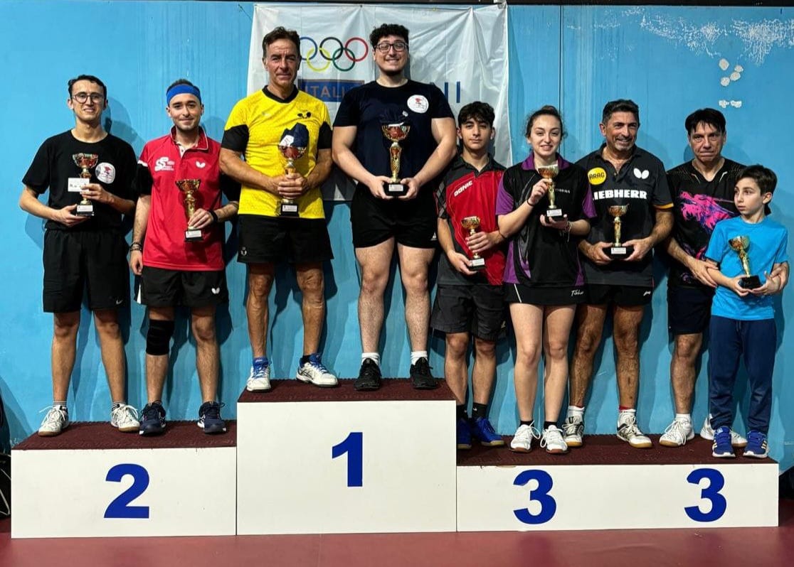 Torneo Open di San Nicola La Strada 18 19 maggio 2024 podio del doppio Over 453 maschile Over 51 femminile