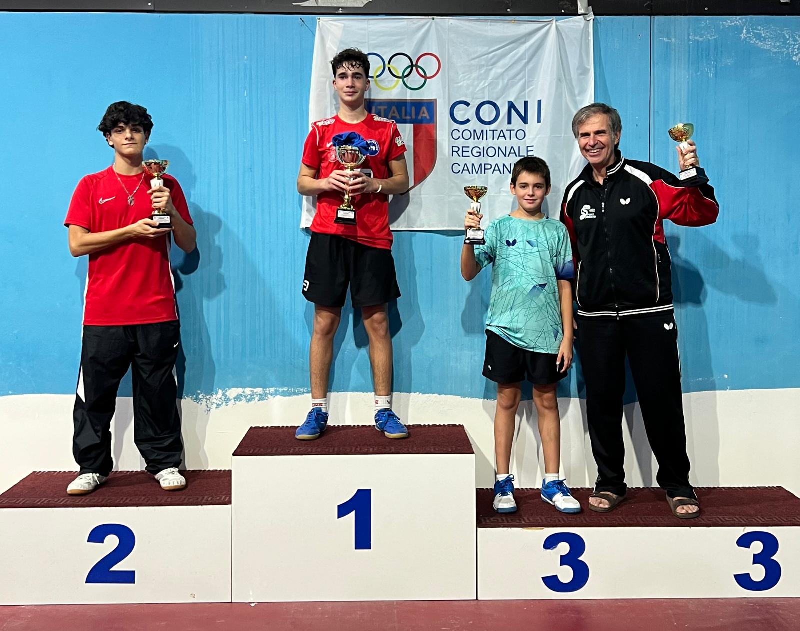 Torneo Open di San Nicola La Strada 21 22 settembre 2024 podio del singolare di quinta categoria