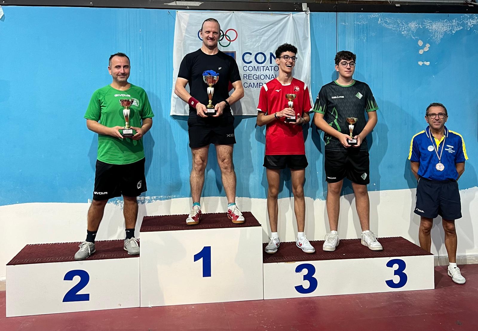 Torneo Open di San Nicola La Strada 21 22 settembre 2024 podio del singolare di sesta categoria
