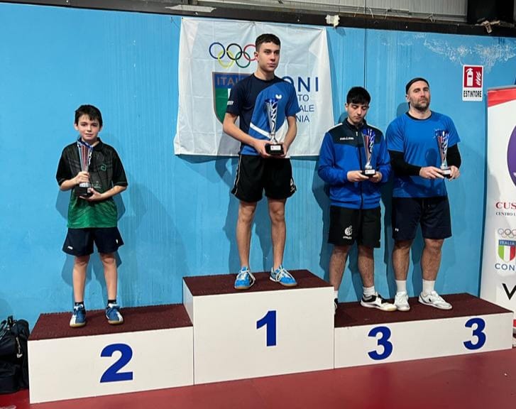 Torneo Open di San Nicola La Strada 29 30 dicembre 2022 podio del singolare di sesta categoria