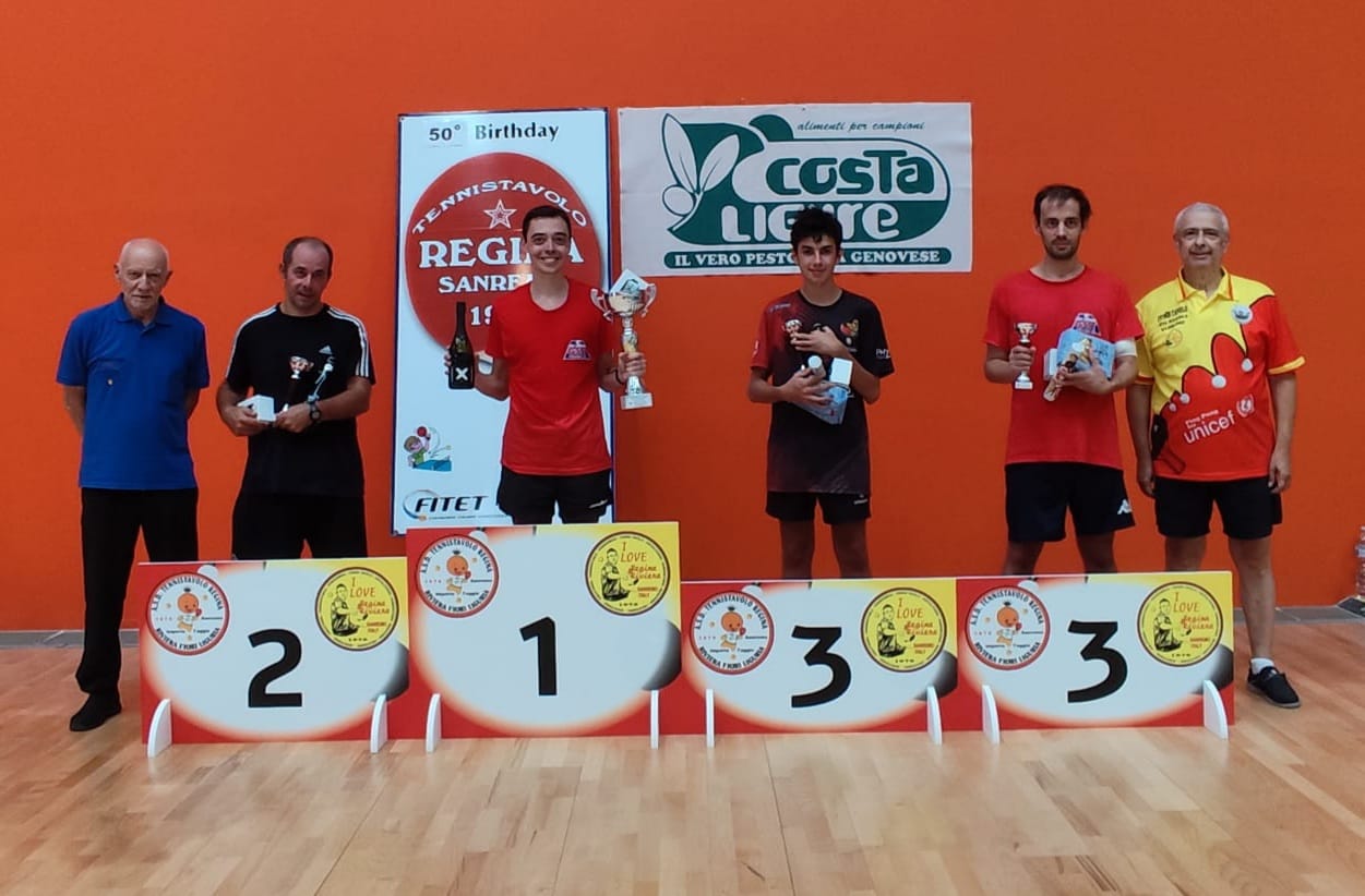 Torneo Open di Sanremo 29 30 agosto 2026 podio del singolare Open 3
