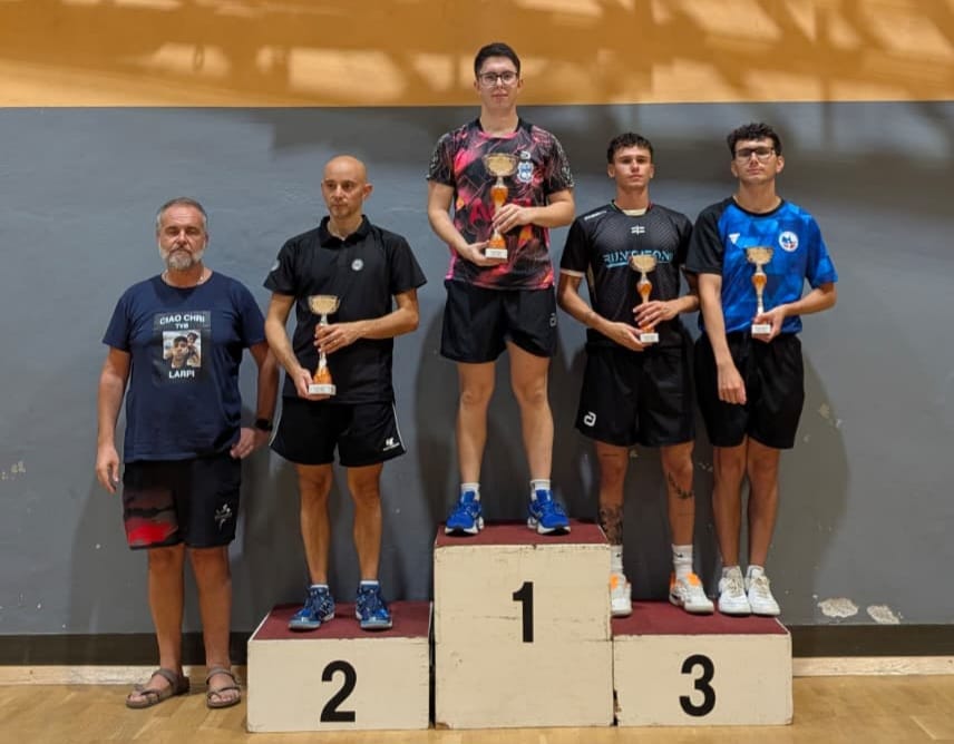 Torneo Open di Saronno 29 30 agosto 2026 podio del singolare Open 1