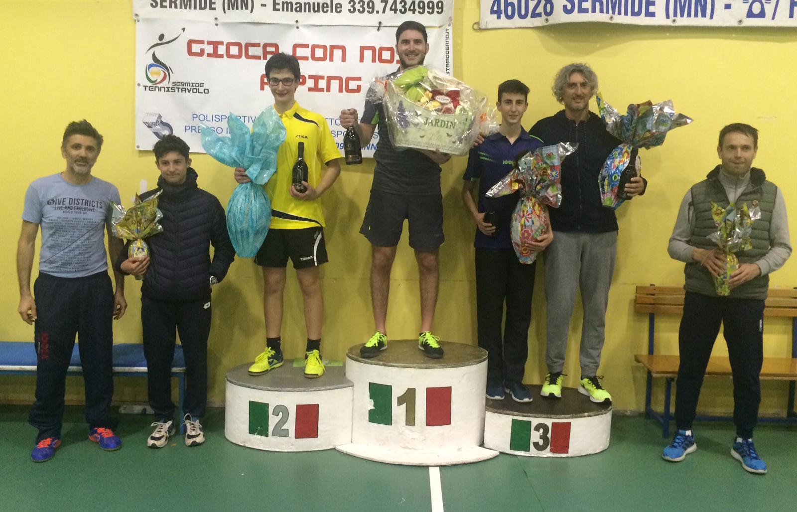 Torneo Open di Sermide 2019 podio di quinta categoria