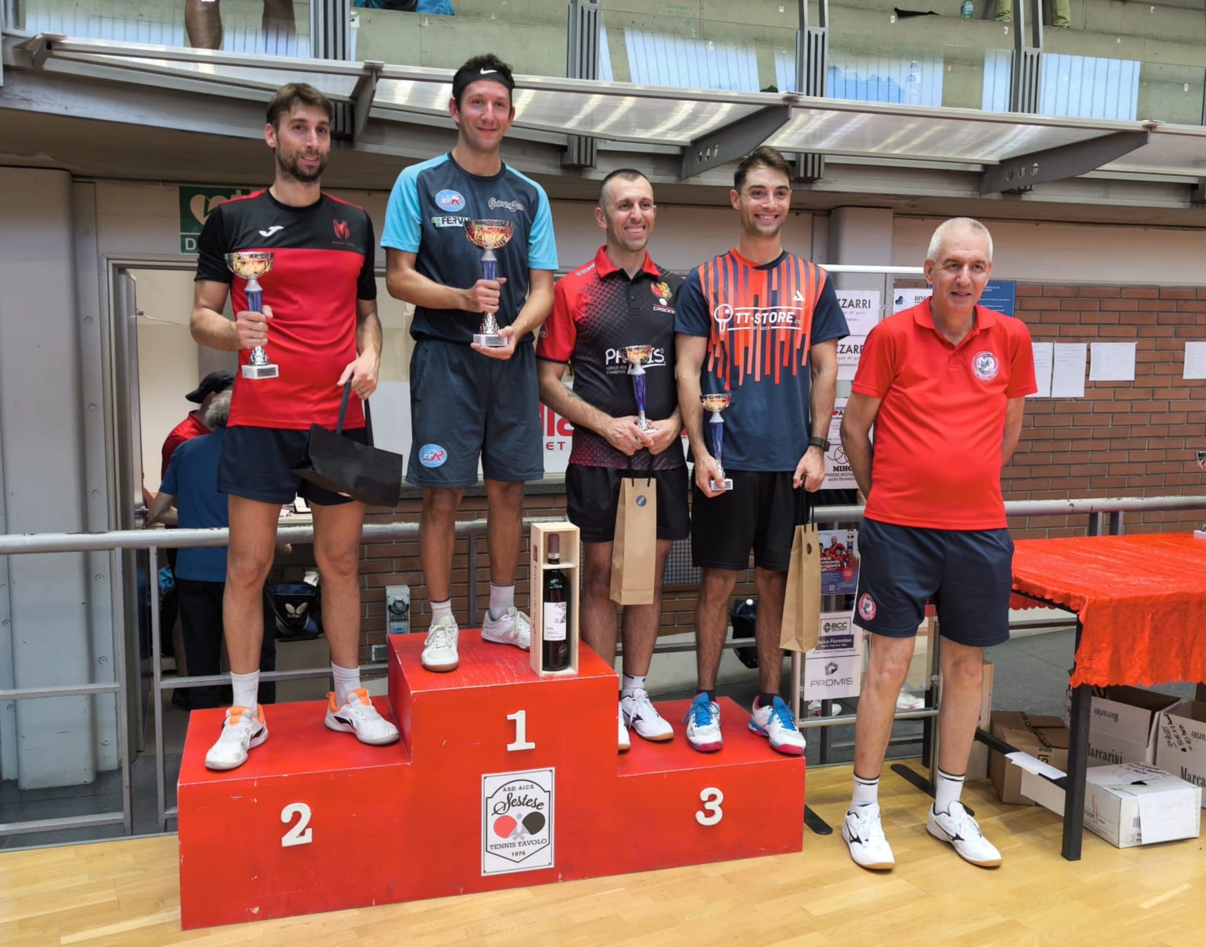 Torneo Open di Sesto Fiorentino 19 20 settembre 2026 podio del singolare Open 1