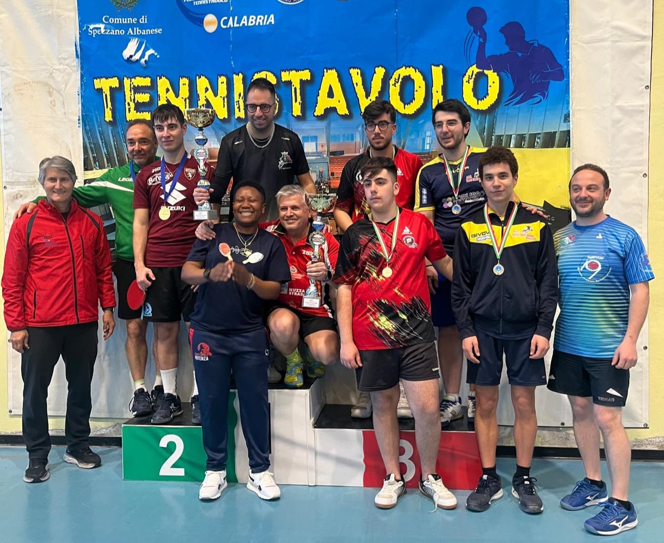 Torneo Open di Spezzano Albanese 15 16 marzo 2025 podio del doppio Over 2500 60 F