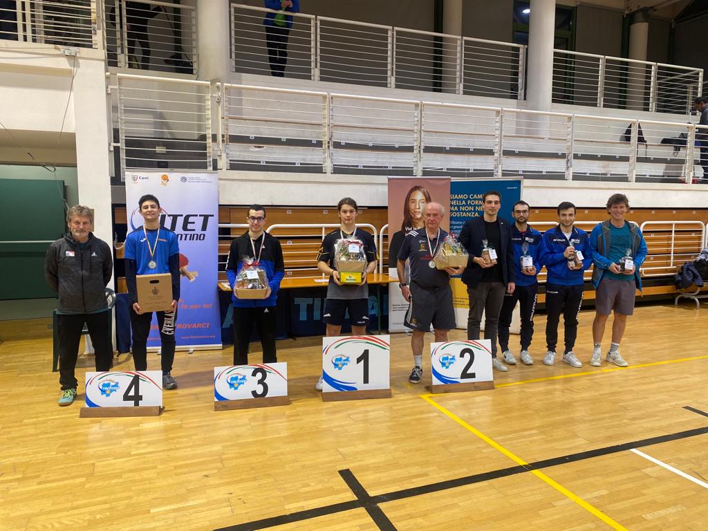 Torneo Open di Trento 4 5 febbraio 2023 podio singolare di quarta categoria