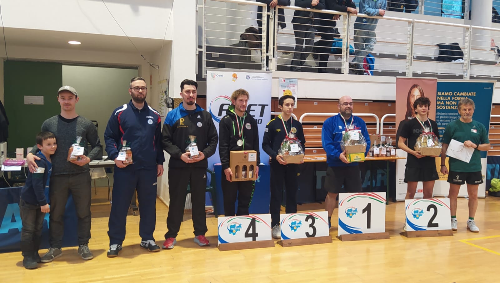 Torneo Open di Trento 4 5 febbraio 2023 podio singolare di quinta categoria