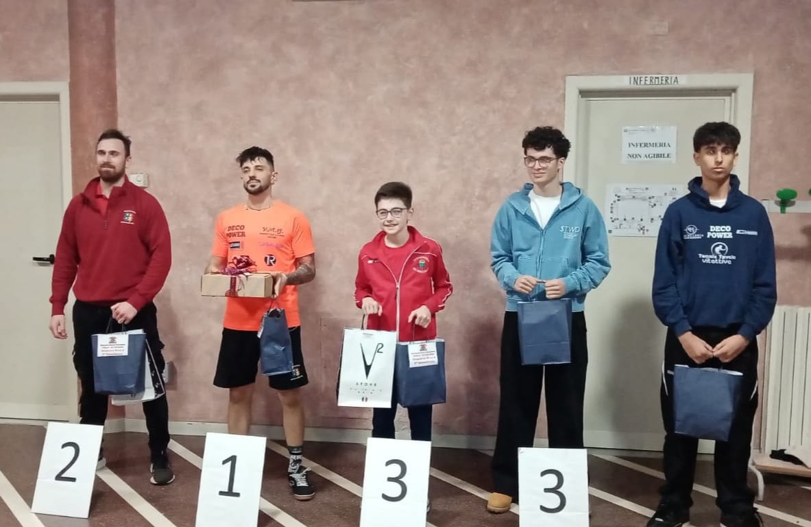 Torneo Over di Biella 14 15 marzo 2026 podio del singolare Over 4
