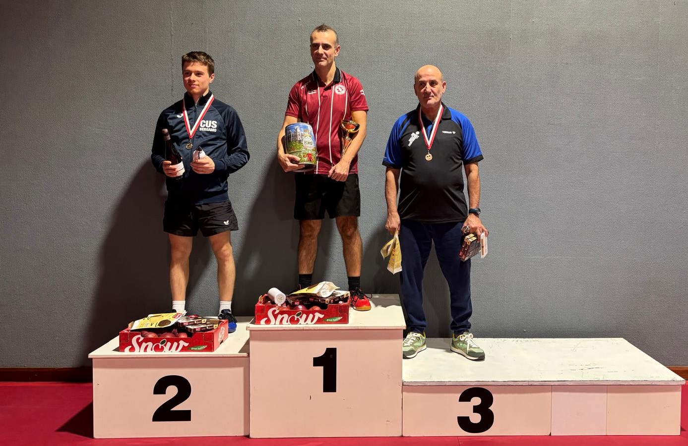 Torneo Over di Bolzano 27 28 dicembe 2025 podio del singolre Over 2