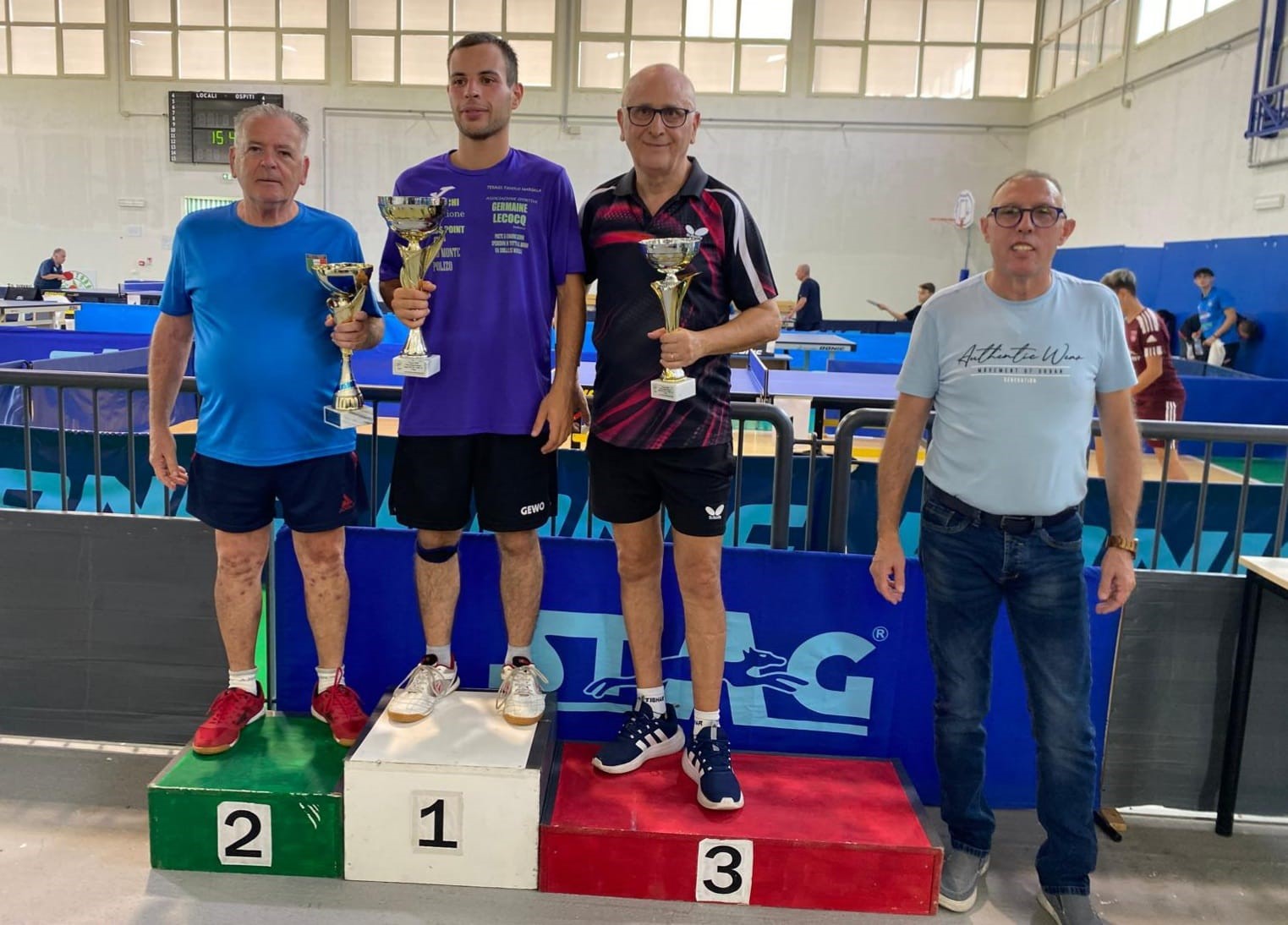 Torneo Over di Buseto Palizzolo 27 28 settembre 2025 podio del singolare Over 2 120 maschile 8 femminile