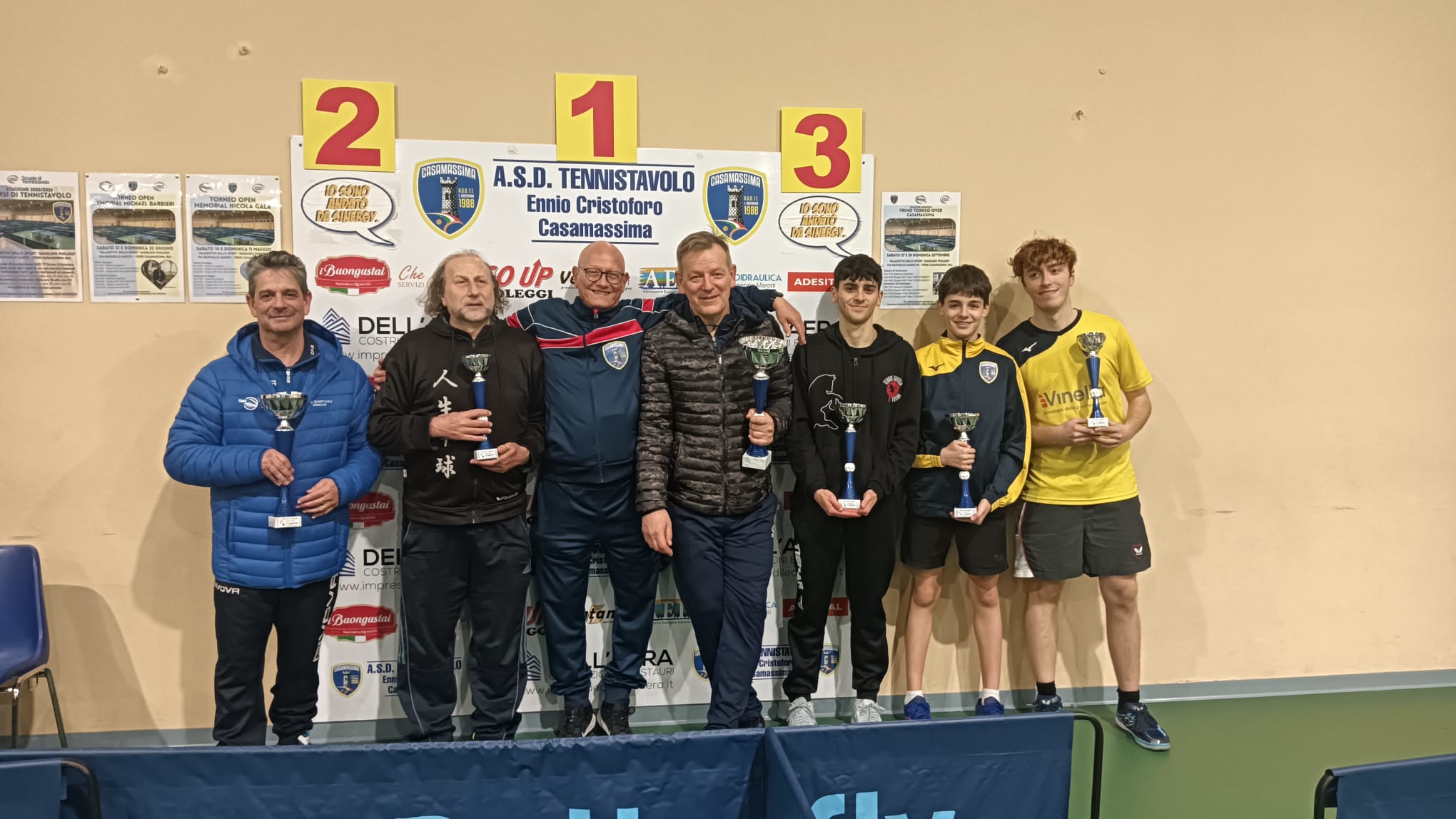 Torneo Over di Casamassima 14 15 marzo 2026 podio del singolare Over 3
