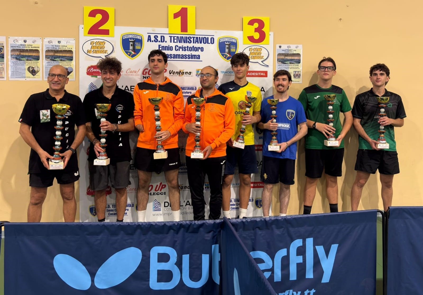 Torneo Over di Casamassima 27 28 settembre 2025 podio del doppio Over 3 450 maschile 25 femminile