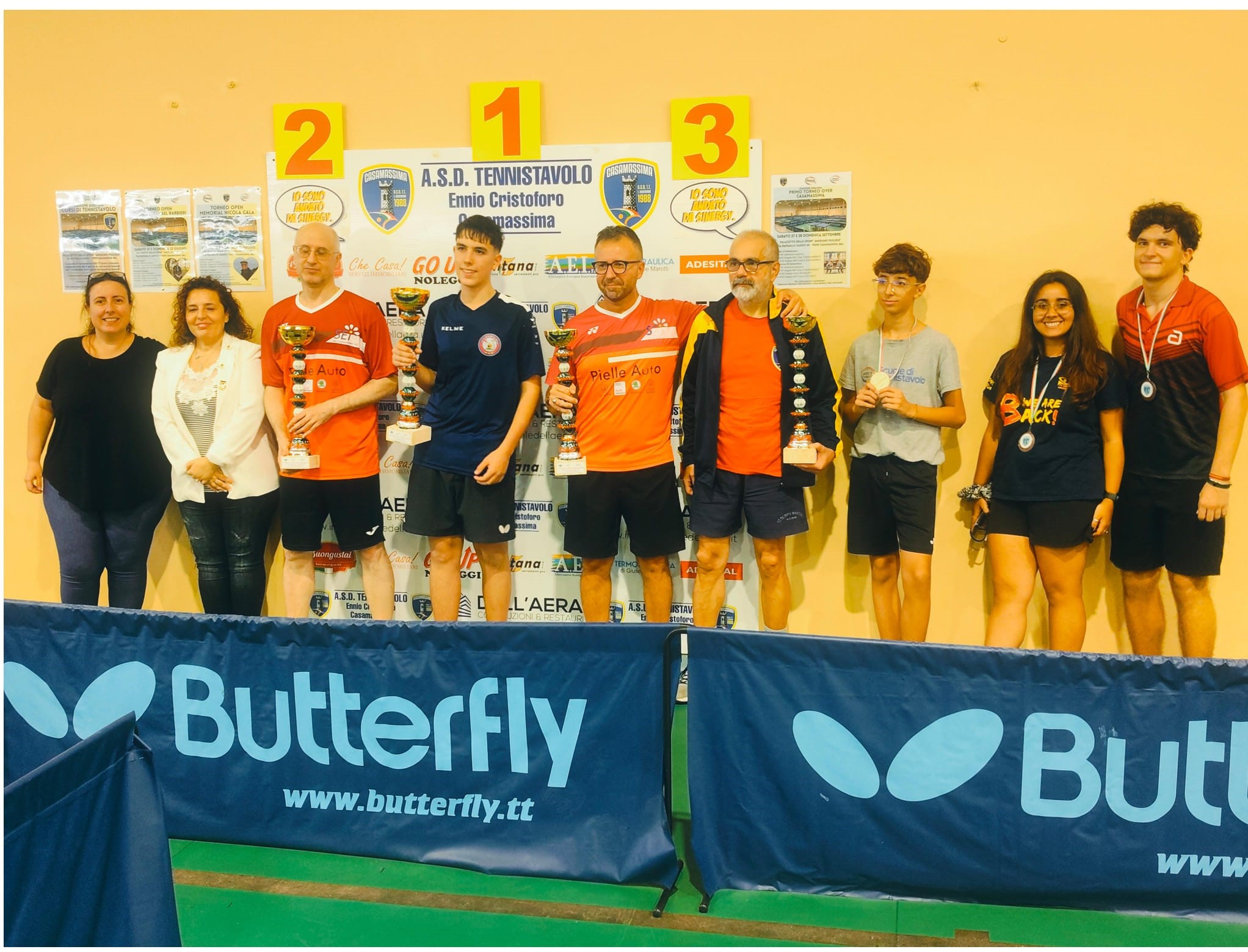 Torneo Over di Casamassima 27 28 settembre 2025 podio del singolare Over 7 5000 maschile 350 femminile